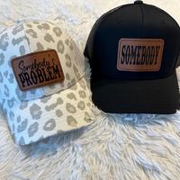 Combo 2 Hat Somebody’s Problem Hat – Matching Couples Hats, Trucker Cap, Adjustable Snapback, Gift for Him Her
