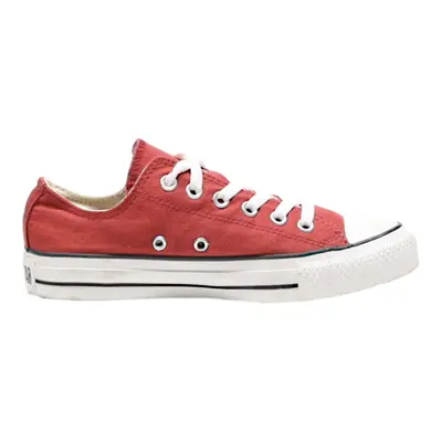 CONVERSE Low Top Trainers Red Canvas Womens UK 4.5