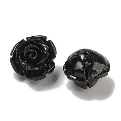 Synthetic Coral Dyed Carved Beads