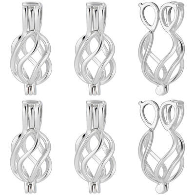 10Pcs Hollow Brass Locket Pendants