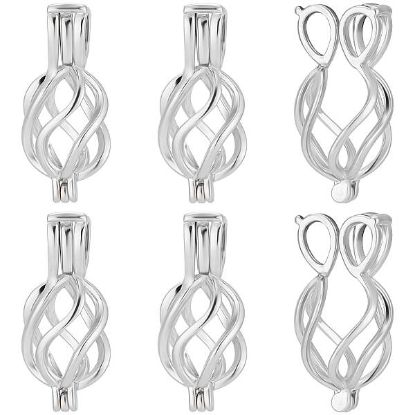 10Pcs Hollow Brass Locket Pendants
