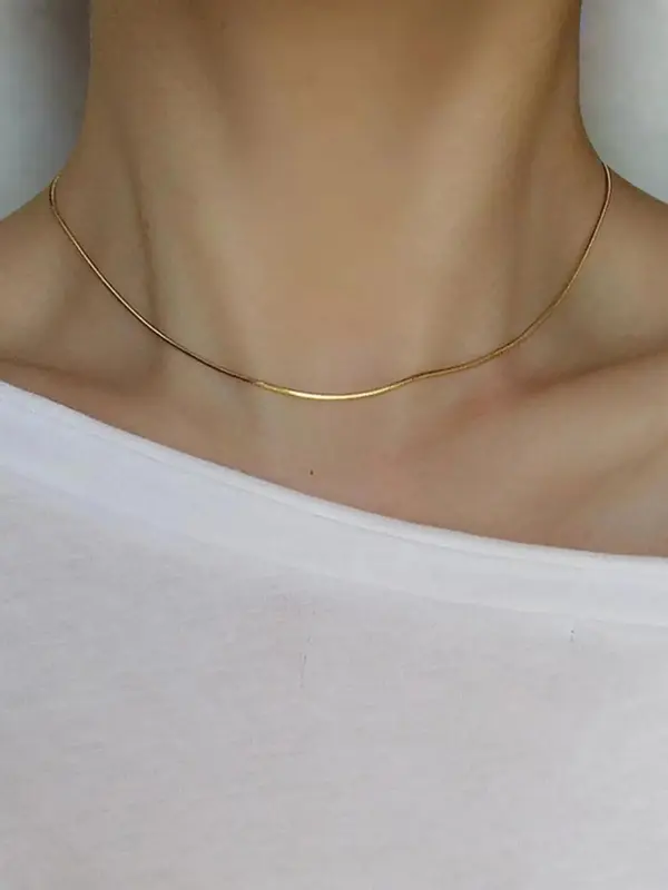 Minimalist Elegant Matching Necklace, Summer 2024 Trendy Stainless Steel Chain Necklace for Women for Gift, Dainty Jewelry fo...