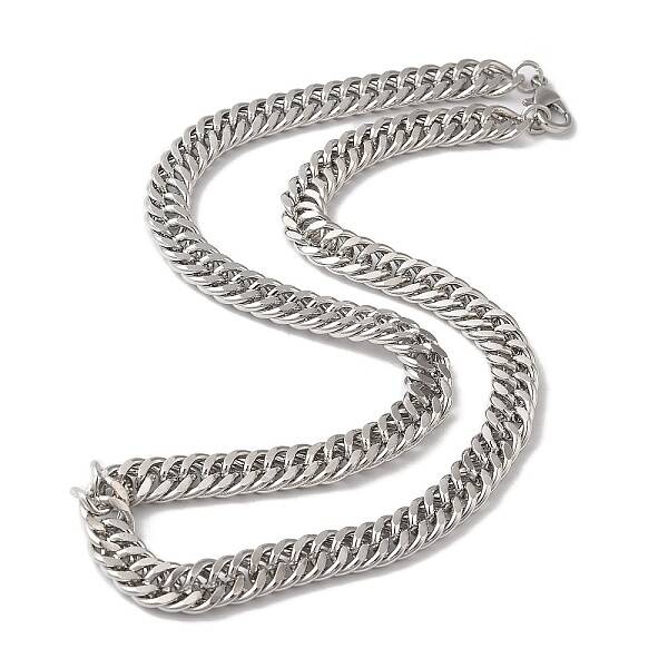 Iron Cuban Link Chain Necklaces for Women Men