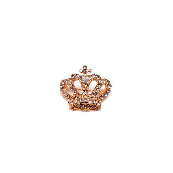 Crystal Rhinestone Crown Brooch