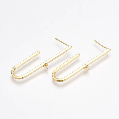 Brass Stud Earring Findings