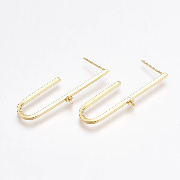 Brass Stud Earring Findings