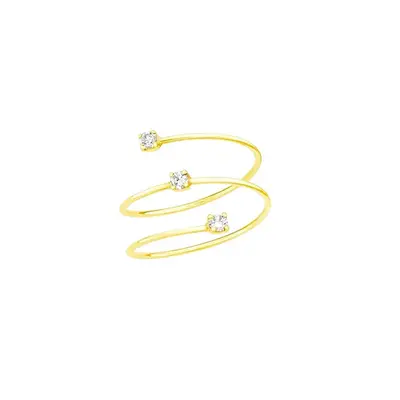 Liu Jo Anello Aperto Placcato Oro Con Zirconi Lj2490M - Circuito: 54 Mm