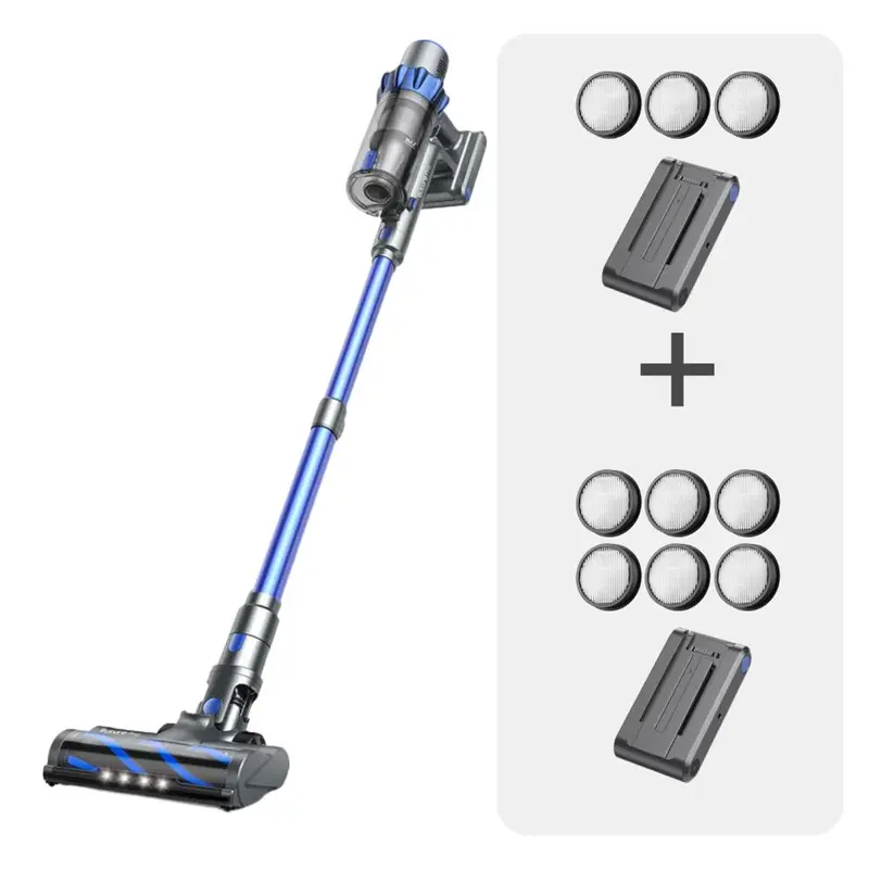 Vacuum Bundle:Buture BP10 Vacuum + 2 Batteries + 9 HEPA Filters