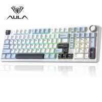 (NEW)Aula F99 Pro Mechanical Keyboard, Hot Swappable Custom Gaming Keyboard, Tri-Mode BT5.0/2.4GHz/USB-C Creamy RGB Keyboard ...