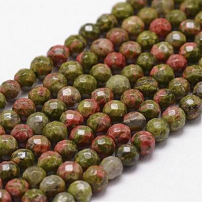 Natural Unakite Beads Strands