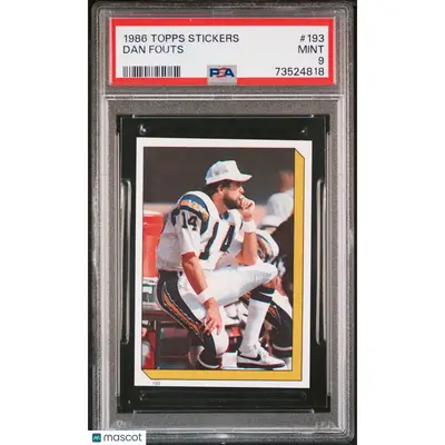 Dan Fouts PSA 1986 Topps Stickers Football #193 9 73524818