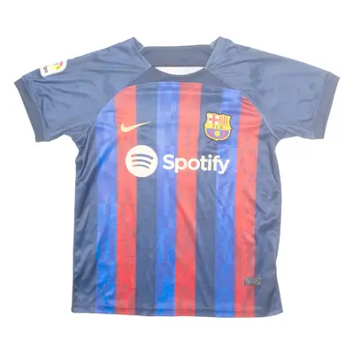 NIKE Barcelona Mens Football Shirt Jersey Blue M