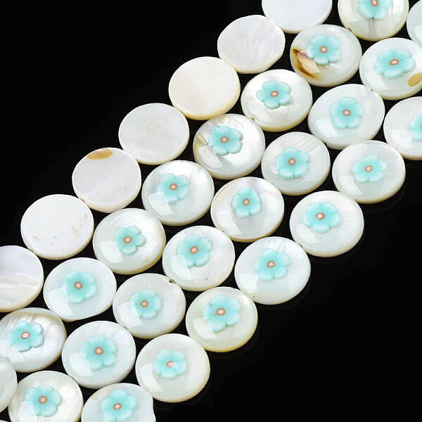 Natural Freshwater Shell Enamel Beads