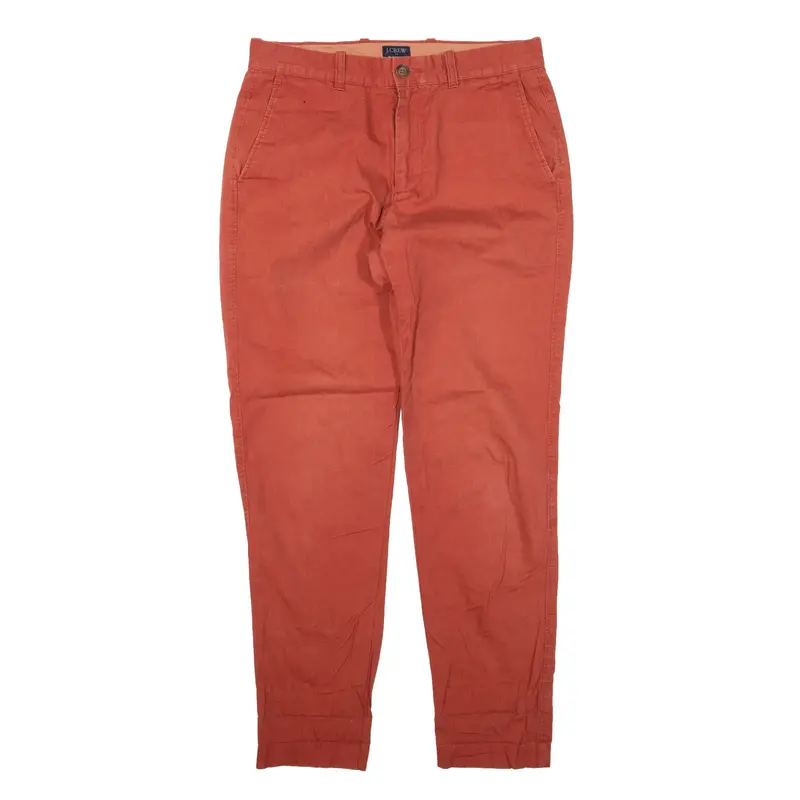 J.CREW Chino Trousers Red Regular Tapered Womens W29 L30