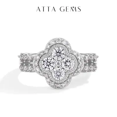 Total 1.3 Carat D/VVS1 Color Synthetic Moissanite Ring for Man and Women For Daily Wear and Gift For Engagement Wedding Ring ...
