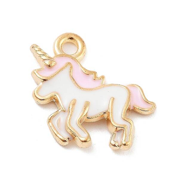 Light Gold Plated Alloy Enamel Pendants