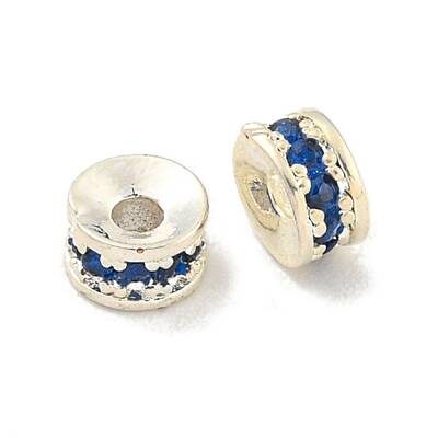 Brass Cubic Zirconia Spacer Beads