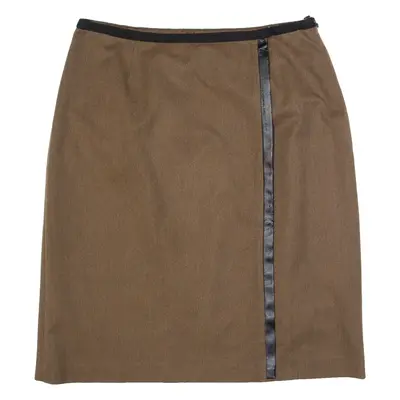 LAURA ASHLEY Womens Straight Skirt Brown Short UK 12