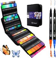 【GIFT SET】Artecho Dual Tip Brush Pens, Coloring Markers, No Bleeding, Fine and Brush Tip Markers, Calligraphy, Drawing, S...