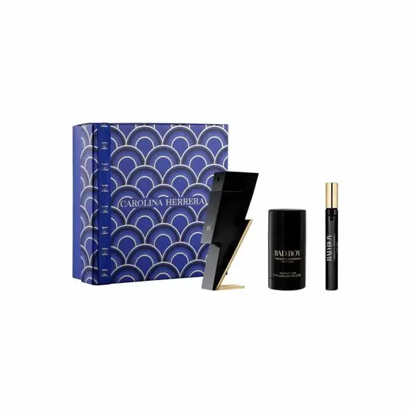 Carolina Herrera Bad Boy Eau De Toilette Spray 100ml 3-Piece Set