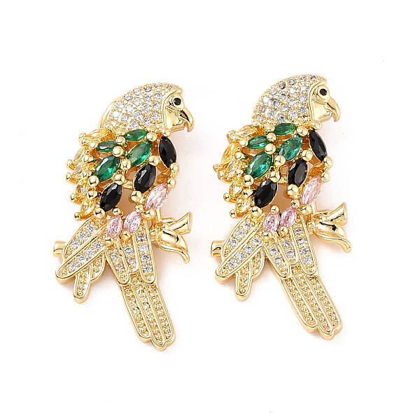 Rack Plating Brass Micro Pave Cubic Zirconia Pendants