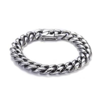 Tarnish Resistant Men's 304 Stainless Steel Cuban Link Chain Bracelets