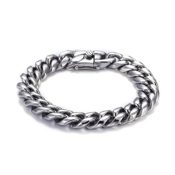 Tarnish Resistant Men's 304 Stainless Steel Cuban Link Chain Bracelets