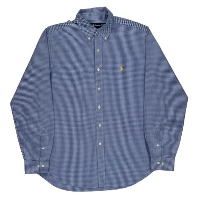 Ralph Lauren Checked Shirt - Large Blue Cotton