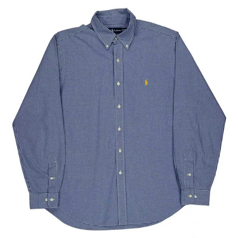 Ralph Lauren Checked Shirt - Large Blue Cotton