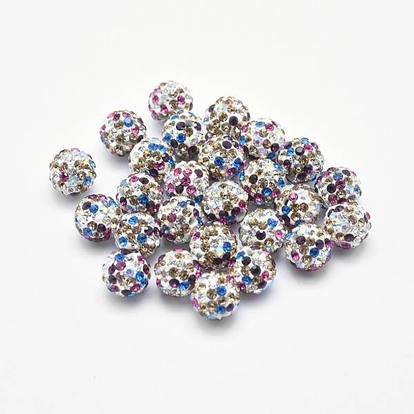 Handmade Polymer Clay Rhinestone Beads