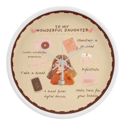 Cherished Moments - Wooden Wall Clock for Your Daughter