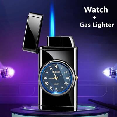 Multifunctional Flint Lighter Electronic Watch Cigarette Lighter Multi-purpose LED Flashing Light Gift
