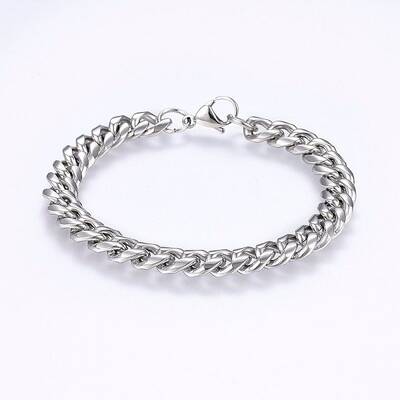 Tarnish Resistant 201 Stainless Steel Curb Chain Bracelets