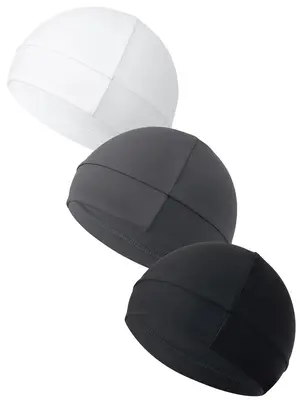 3pcs Simple Style Plain Color Skull Beanie for Men & Women, Casual Sportive Breathable Beanie Hat for Outdoor Sports for Men ...