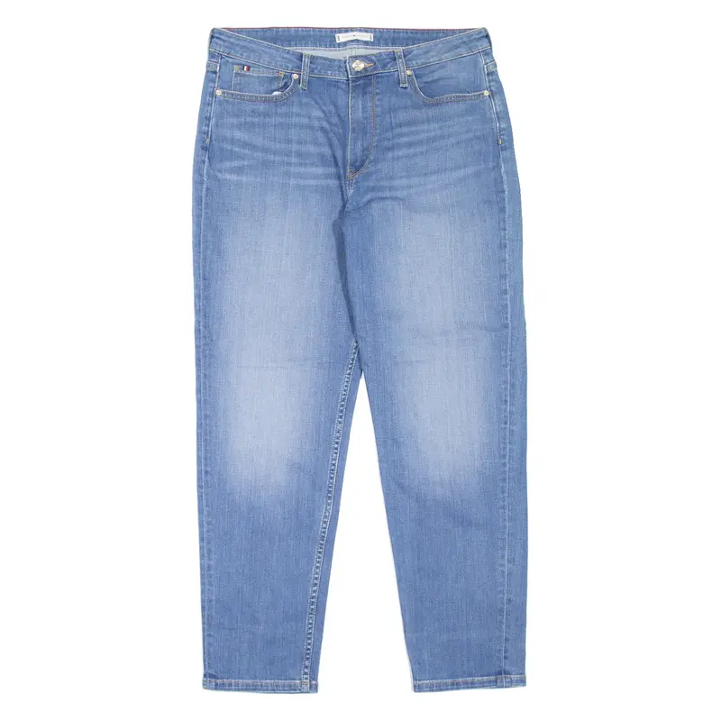 TOMMY HILFIGER Gramercy Womens Jeans Blue Regular Tapered Stone Wash W32 L30