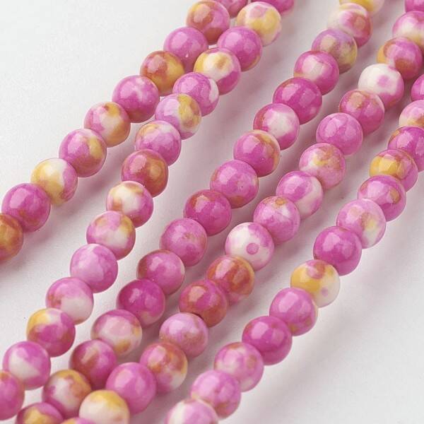 Natural Ocean White Jade Bead Strands