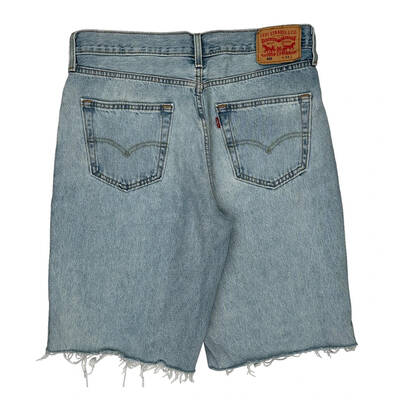 469 Levis Denim Shorts - 35W 12L Light Wash Denim