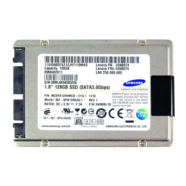 45N8074 Lenovo 128GB Multi-Level Cell SATA 3Gb/s 1.8-Inch Solid State Drive