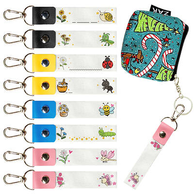 PU Leather & Cotton Name Marker Keychain