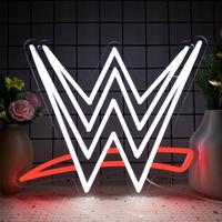 WWE neon sign,Wrestling Neon Sign, LED Wrestling Neon Sign for Wall and Room Decor, USB Neon Night Light for Game Room Bedroo...