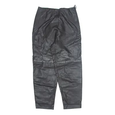 Leather Look Black Trousers W26 L22