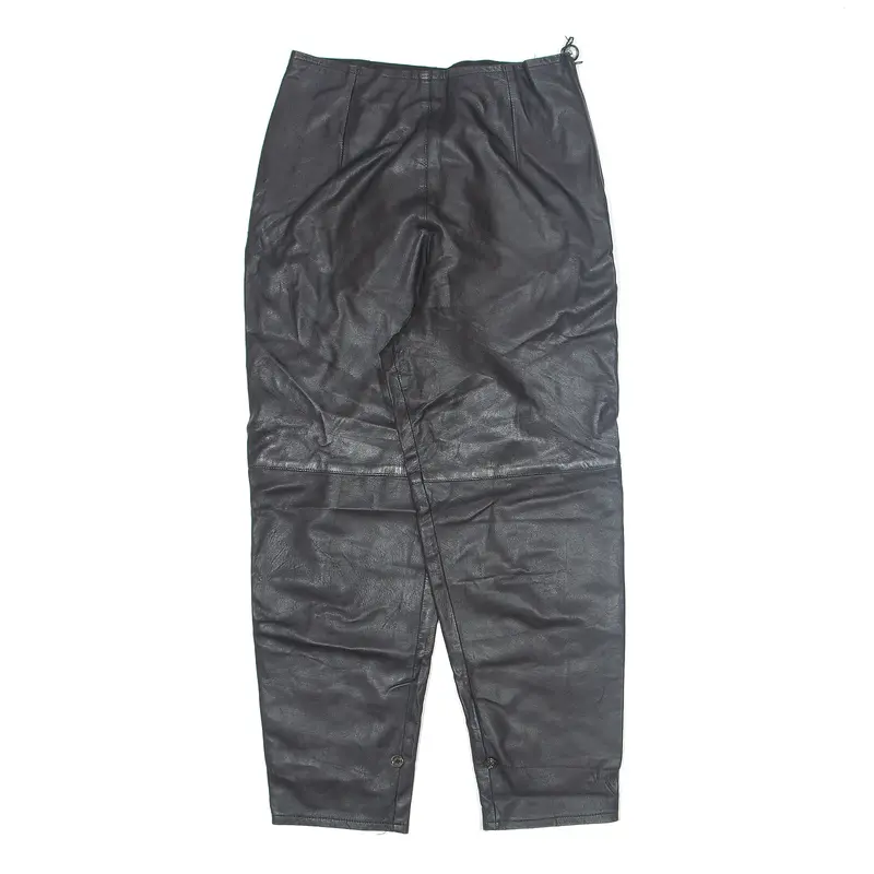 Leather Look Black Trousers W26 L22