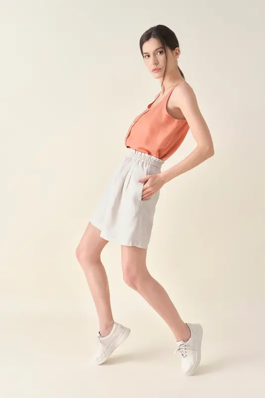 Paperbag Bermuda - Natural | Size: XS