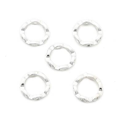 Brass Micro Pave Clear Cubic Zirconia Bead Frame