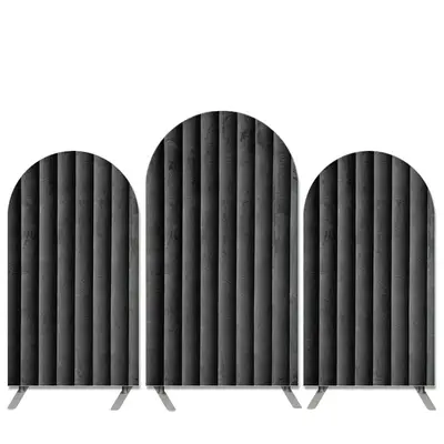 Aperturee Velvet Simulation Theme Black Birthday Arch Backdrop Kit | Round Arch Backdrop | Custom Arched Wall Covers | Custom...