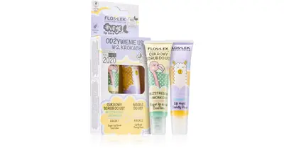 Floslek Laboratorium Vege Lip Kit Cool Lime Lip Scrub + Trendy Pear Lip Mask