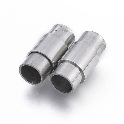 Tarnish Resistant 304 Stainless Steel Magnetic Clasps with Glue-in Ends