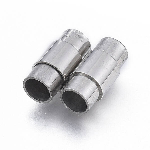 Tarnish Resistant 304 Stainless Steel Magnetic Clasps with Glue-in Ends
