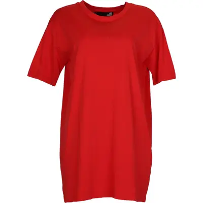 Love Moschino T-Shirt Dress - Small Red Cotton