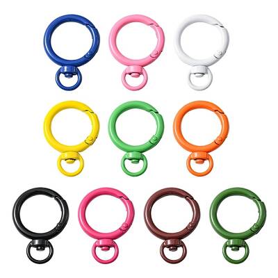 10Pcs Spray Painted Alloy Swivel Snap Hooks Clasps